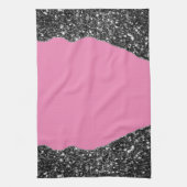 Linge De Cuisine PINK BLACK MARBLE AGATE Runner Table (Vertical)