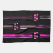 Linge De Cuisine Pink Black Noël (Horizontal)