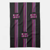 Linge De Cuisine Pink Black Noël (Vertical)