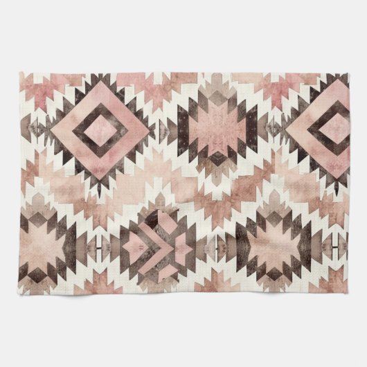 Linge De Cuisine Pink Brown Cowgirl Southwestern Tribal (Horizontal)