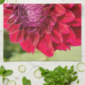 Linge De Cuisine Pink Dahlia, Belle Photographie Fleur (Plié)