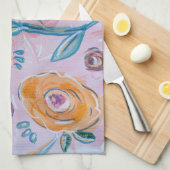 Linge De Cuisine Pink Floral Kitchen Towel (Quart Plié)