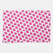 Linge De Cuisine Pink Heart Modern Sweet Love Notes Fun (Horizontal)
