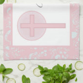 Linge De Cuisine Pink Lace Girl Baptême (Plié)