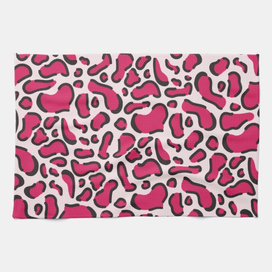 Linge De Cuisine Pink leopard (Horizontal)