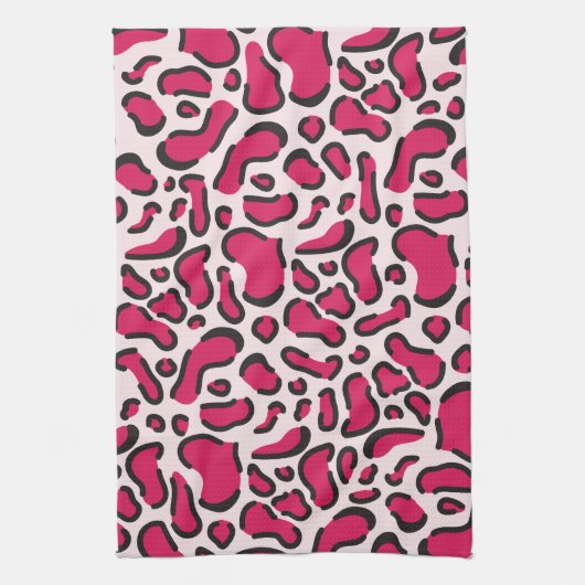 Linge De Cuisine Pink leopard (Vertical)