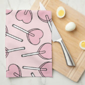 Linge De Cuisine Pink Lollipops, Heart Lollipops, Lollipop Pattern (Quart Plié)