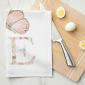 Linge De Cuisine Pink Love Papillon Floral (Quart Plié)