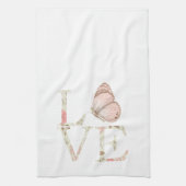 Linge De Cuisine Pink Love Papillon Floral (Vertical)