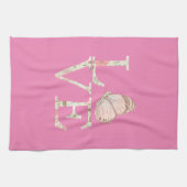 Linge De Cuisine Pink Love Papillon Floral (Horizontal)