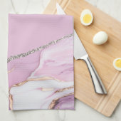 Linge De Cuisine PINK MARBLE AGATE Runner Table (Quart Plié)