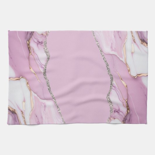 Linge De Cuisine PINK MARBLE AGATE Runner Table (Horizontal)