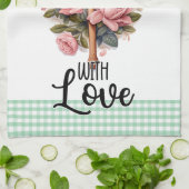 Linge De Cuisine Pink Mint Green Cette cuisine est assaisonnée d'am (Plié)