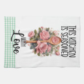 Linge De Cuisine Pink Mint Green Cette cuisine est assaisonnée d'am (Horizontal)