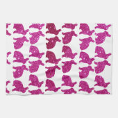 Linge De Cuisine Pink Parties scintillant Foil Bunny Printemps de P (Horizontal)