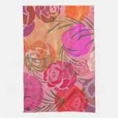 Linge De Cuisine Pink plants (Vertical)