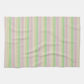 Linge De Cuisine Pink Rose Vert Jaune Orange rayures (Horizontal)