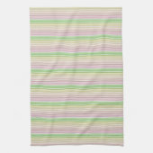 Linge De Cuisine Pink Rose Vert Jaune Orange rayures (Vertical)