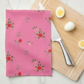 Linge De Cuisine Pink roses (Quart Plié)