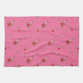 Linge De Cuisine Pink roses (Horizontal)