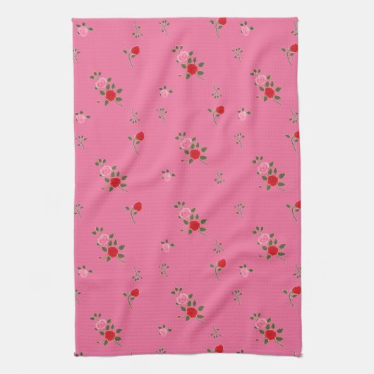 Linge De Cuisine Pink roses (Vertical)