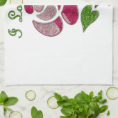 Linge De Cuisine Pink Stencil Rose I Love You (Plié)