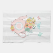 Linge De Cuisine Pink Teapot with Flowers & Butterflies (Horizontal)