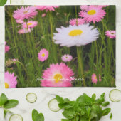 Linge De Cuisine Pink + White Australian Native Meadow Flowers (Plié)