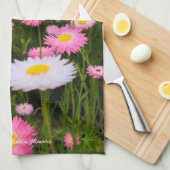 Linge De Cuisine Pink + White Australian Native Meadow Flowers (Quart Plié)