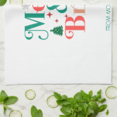 Linge De Cuisine Pins De Neige Joyeux Et Lumineux (Plié)