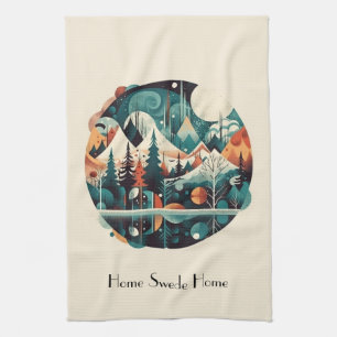 Linge De Cuisine Pins et sommets nordiques, personnalisable