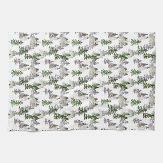 Linge De Cuisine Pins rustiques (Horizontal)