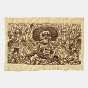 Linge De Cuisine Pirate de squelette d'Halloween