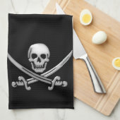 Linge De Cuisine Pirate Skull & Shones d'épée (TLAPD) (Quart Plié)
