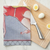 Linge De Cuisine Piscine Fête Nage Vintage Été (Quart Plié)