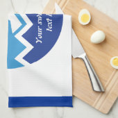 Linge De Cuisine Pismming venin, swimmer on blue circle custom (Quart Plié)