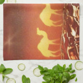 Linge De Cuisine Piste Camel (Plié)