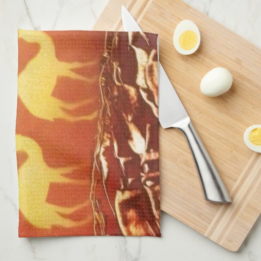 Linge De Cuisine Piste Camel (Quart Plié)