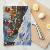 Linge De Cuisine Pitbull Christmas Boat Holiday (Quart Plié)