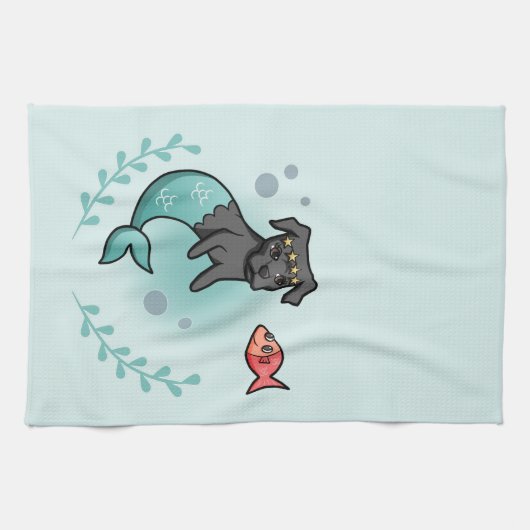 Linge De Cuisine Pitbull de sirène (Horizontal)