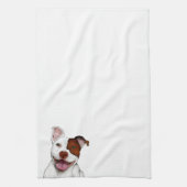 Linge De Cuisine Pitbull de sourire heureux (Vertical)