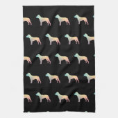 Linge De Cuisine Pitbull race de chien Silhouette géométrique Paste (Vertical)