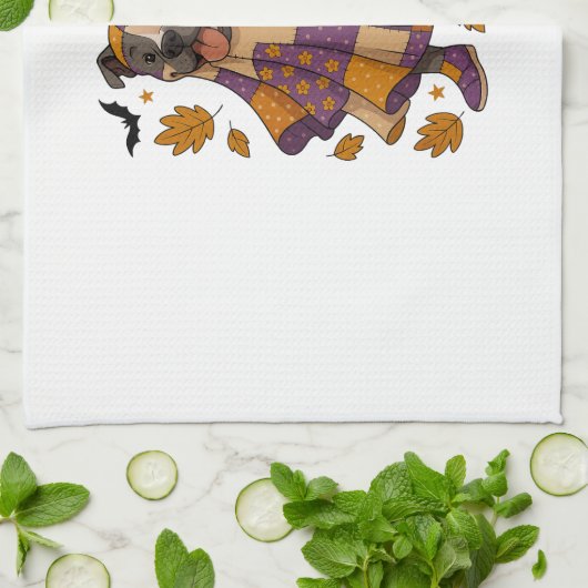 Linge De Cuisine Pitpull Dog Ghost Halloween (Plié)