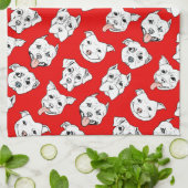 Linge De Cuisine "Pittie Pittie svp !" Motif d'illustration de (Plié)