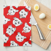 Linge De Cuisine "Pittie Pittie svp !" Motif d'illustration de (Quart Plié)