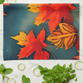 Linge De Cuisine Pittoresque Rustique Feuille d'érable d'automne (Plié)