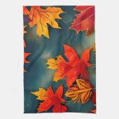 Linge De Cuisine Pittoresque Rustique Feuille d'érable d'automne (Vertical)
