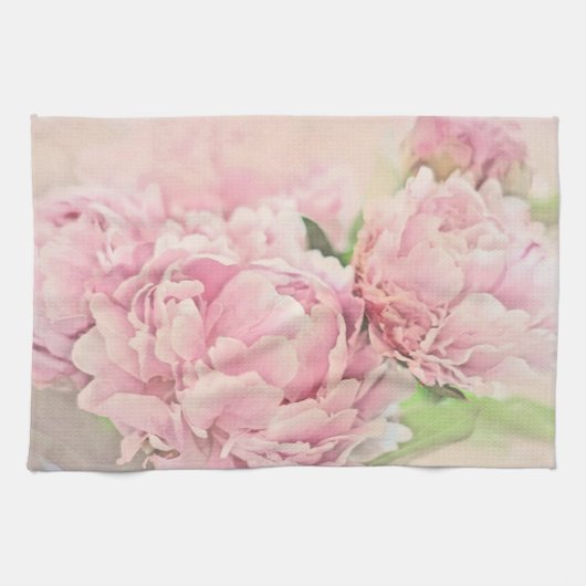 Linge De Cuisine Pivoines roses (Horizontal)