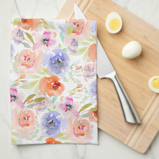 Linge De Cuisine PixDezines Aquarelle Délicate Floraison Printanièr