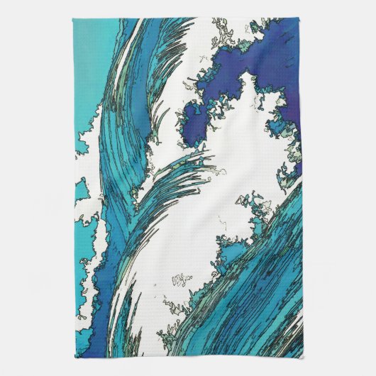 Linge De Cuisine PixDezines konen uehara vagues océaniques, 上 原 (Vertical)